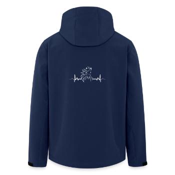 Pferd Herzschlag - Reiten Reiterin Geschenk - Recycelte Männer Softshell-Jacke von Stanley/Stella - Navy - Hinten - AI Model Male 185 light (185cm)