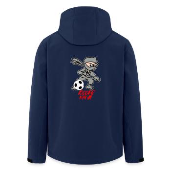 Fußball Ninja - Recycelte Männer Softshell-Jacke von Stanley/Stella - Navy - Hinten - AI Model Male 185 light (185cm)