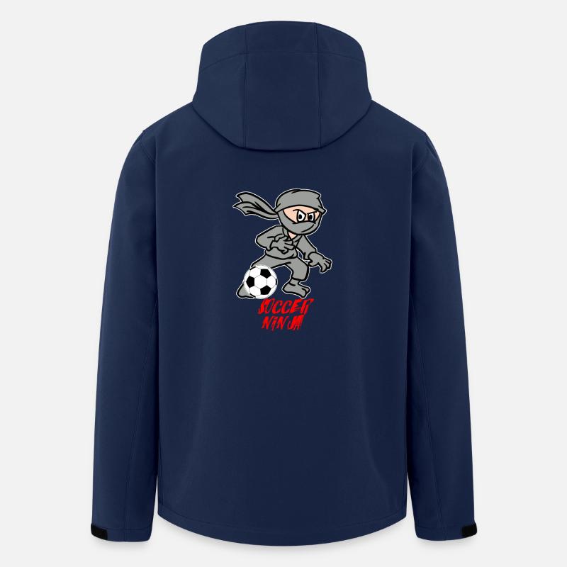 Fußball Ninja - Recycelte Männer Softshell-Jacke von Stanley/Stella - Navy