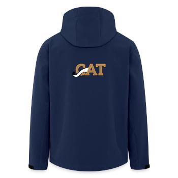 Chat, conception de chat. - Veste softshell homme en polyester recyclé Stanley/Stella - marine - Dos - AI Model Male 185 light (185cm)