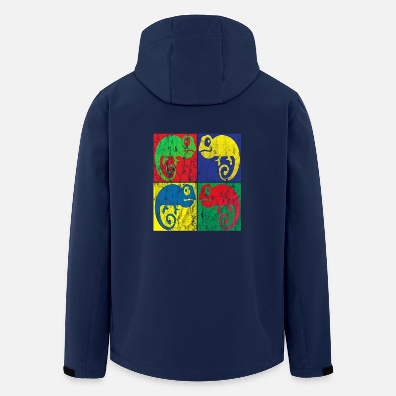 Chameleon Pop Art - Men’s Recycled Softshell Jacket by Stanley/Stella - navy