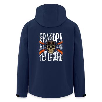 Grandpa The Man The Myth The Legend Tshirt Gift f - Men’s Recycled Softshell Jacket by Stanley/Stella - navy - Back - AI Model Male 185 light (185cm)