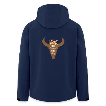 T-Shirt Du hübsches Ding - Recycelte Männer Softshell-Jacke von Stanley/Stella - Navy - Hinten - AI Model Male 185 light (185cm)
