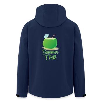 Summer, cocktail and relaxing - Men’s Recycled Softshell Jacket by Stanley/Stella - navy - Back - AI Model Male 185 light (185cm)