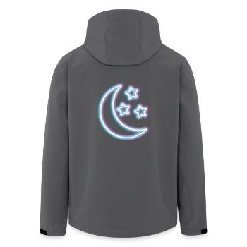 T-shirt néon Glow Moon Effet lumineux demi-lune - Veste softshell homme en polyester recyclé Stanley/Stella - charbon - Dos - AI Model Male 185 light (185cm)