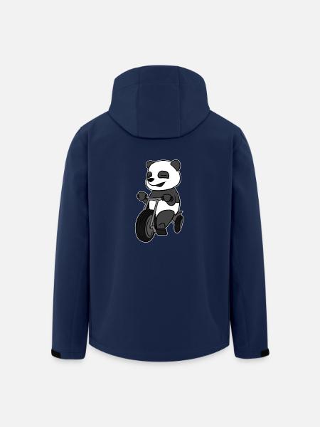 Panda-Reitdreirad-T-Shirt lustiger Sichuan-Panda - Recycelte Männer Softshell-Jacke von Stanley/Stella - Navy