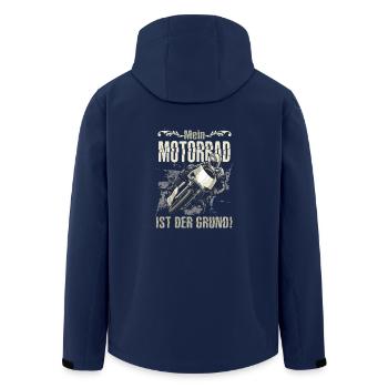 Motorrad Shirt · Superbike · Biker · Grund - Recycelte Männer Softshell-Jacke von Stanley/Stella - Navy - Hinten - AI Model Male 185 light (185cm)