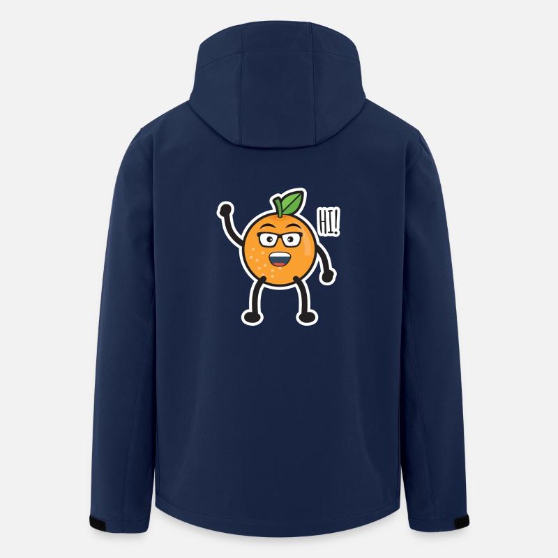 Grüßende Orange - Recycelte Männer Softshell-Jacke von Stanley/Stella - Navy