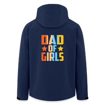 Dad Of Girls Geschenk Vater von Töchtern Shirt - Recycelte Männer Softshell-Jacke von Stanley/Stella - Navy - Hinten - AI Model Male 185 light (185cm)