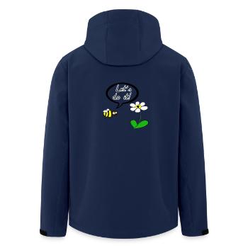 Let´s do it! - Bienchen und Blümchen - Recycelte Männer Softshell-Jacke von Stanley/Stella - Navy - Hinten - AI Model Male 185 light (185cm)