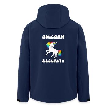 Unicorn Security - Recycelte Männer Softshell-Jacke von Stanley/Stella - Navy - Hinten - AI Model Male 185 light (185cm)