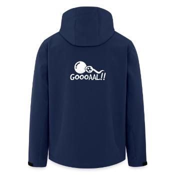 Gooooal Funny Pregnancy Announcement Shirt Goal - Recycelte Männer Softshell-Jacke von Stanley/Stella - Navy - Hinten - AI Model Male 185 light (185cm)