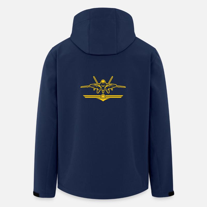 Pilot fighter jet military jet jet hunter - Men’s Recycled Softshell Jacket by Stanley/Stella - navy
