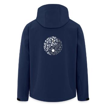 Yin Yang - Recycelte Männer Softshell-Jacke von Stanley/Stella - Navy - Hinten - AI Model Male 185 light (185cm)