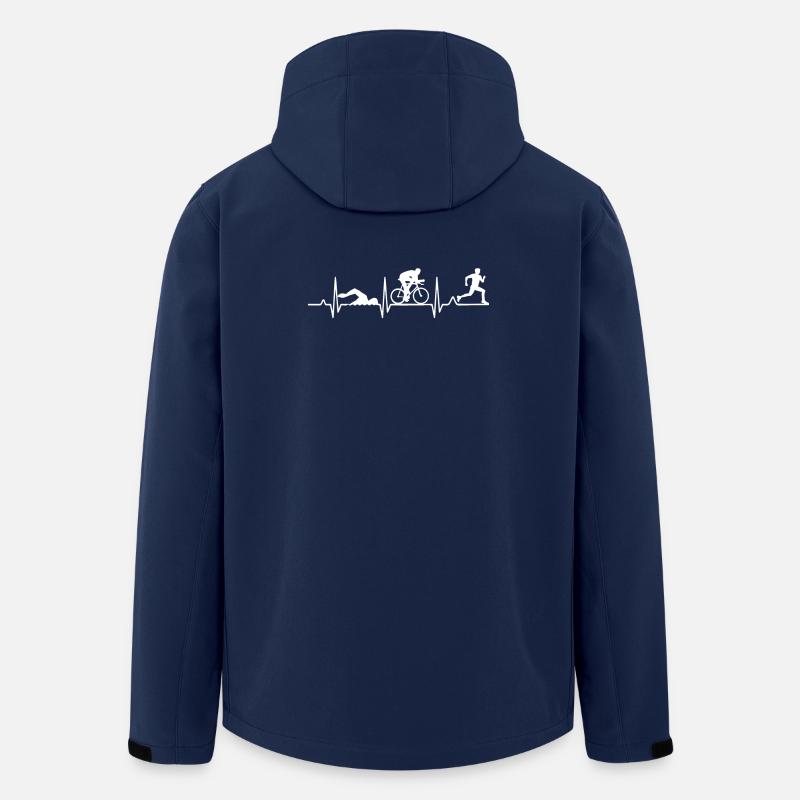 Heartbeat Triathlon - Men’s Recycled Softshell Jacket by Stanley/Stella - navy