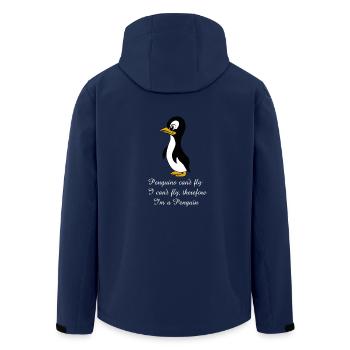 Penguin sayings - Men’s Recycled Softshell Jacket by Stanley/Stella - navy - Back - AI Model Male 185 light (185cm)