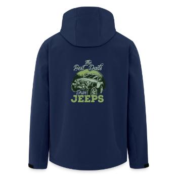 The best dads drive jeeps adventure off-road - Men’s Recycled Softshell Jacket by Stanley/Stella - navy - Back - AI Model Male 185 light (185cm)