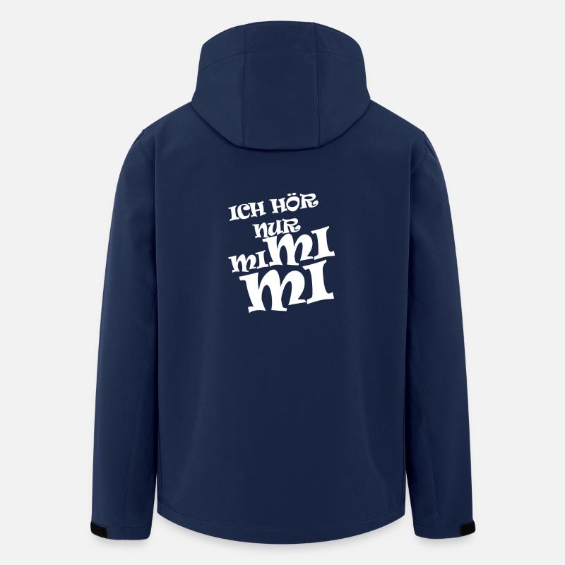 J’entends seulement Mimimi - Veste softshell homme en polyester recyclé Stanley/Stella - marine