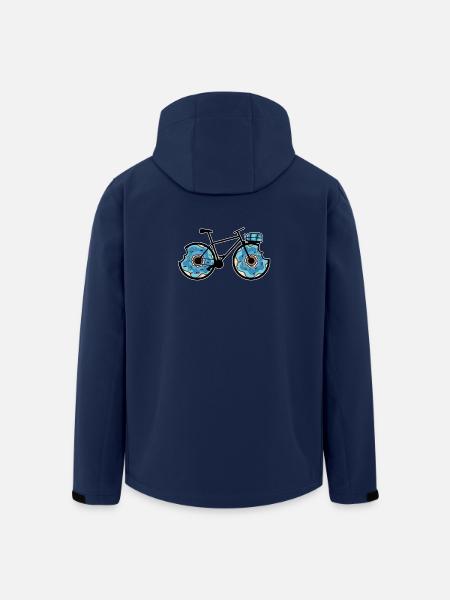 Bicycle Cyclist Donut Doughnut Wheel Gift Idea - Recycelte Männer Softshell-Jacke von Stanley/Stella - Navy
