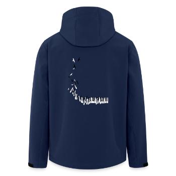 Piano - Recycelte Männer Softshell-Jacke von Stanley/Stella - Navy - Hinten - AI Model Male 185 light (185cm)