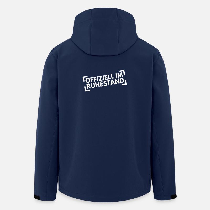 Offiziell im Ruhestand - Recycelte Männer Softshell-Jacke von Stanley/Stella - Navy