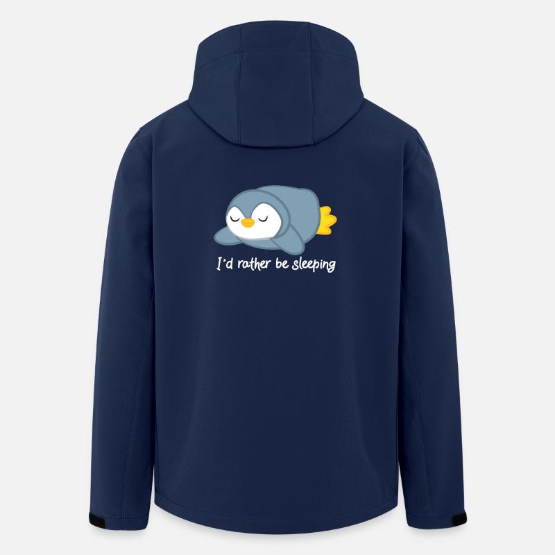 Penguin - penguins - penguin motif - sleeping - Men’s Recycled Softshell Jacket by Stanley/Stella - navy