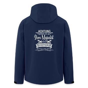 Attention Raise The Village Child Shirt - Men’s Recycled Softshell Jacket by Stanley/Stella - navy - Back - AI Model Male 185 light (185cm)