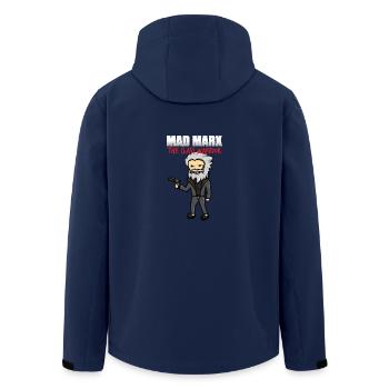 Karl Marx philosopher story gift - Men’s Recycled Softshell Jacket by Stanley/Stella - navy - Back - AI Model Male 185 light (185cm)