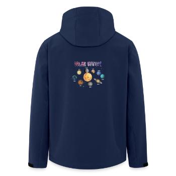Solar Sytem Planets - Men’s Recycled Softshell Jacket by Stanley/Stella - navy - Back - AI Model Male 185 light (185cm)