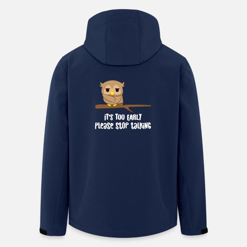 Eule - Uhu - Kauz - Eulen T-Shirt - Morgenmuffel - Recycelte Männer Softshell-Jacke von Stanley/Stella - Navy