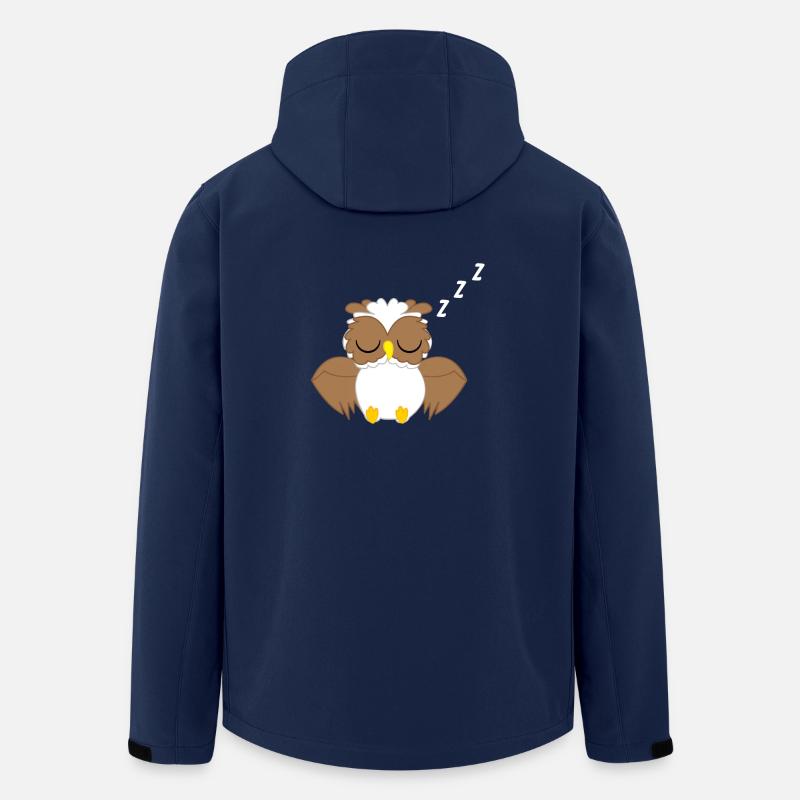 Eule - Uhu - Kauz - Eulen T-Shirt - Schlafen - Recycelte Männer Softshell-Jacke von Stanley/Stella - Navy