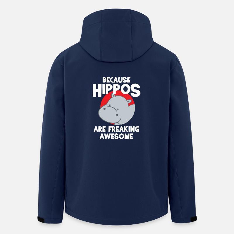 Hippo - Hippos - Hippofan - Hippo lovers - Men’s Recycled Softshell Jacket by Stanley/Stella - navy