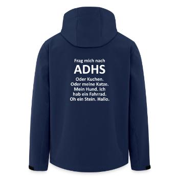 ADHS - Recycelte Männer Softshell-Jacke von Stanley/Stella - Navy - Hinten - AI Model Male 185 light (185cm)