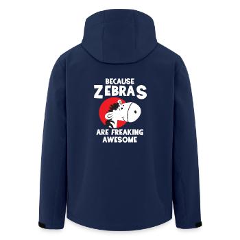 Zebra - Zèbres - Zebrafan - Cadeau - Génial - Veste softshell homme en polyester recyclé Stanley/Stella - marine - Dos - AI Model Male 185 light (185cm)