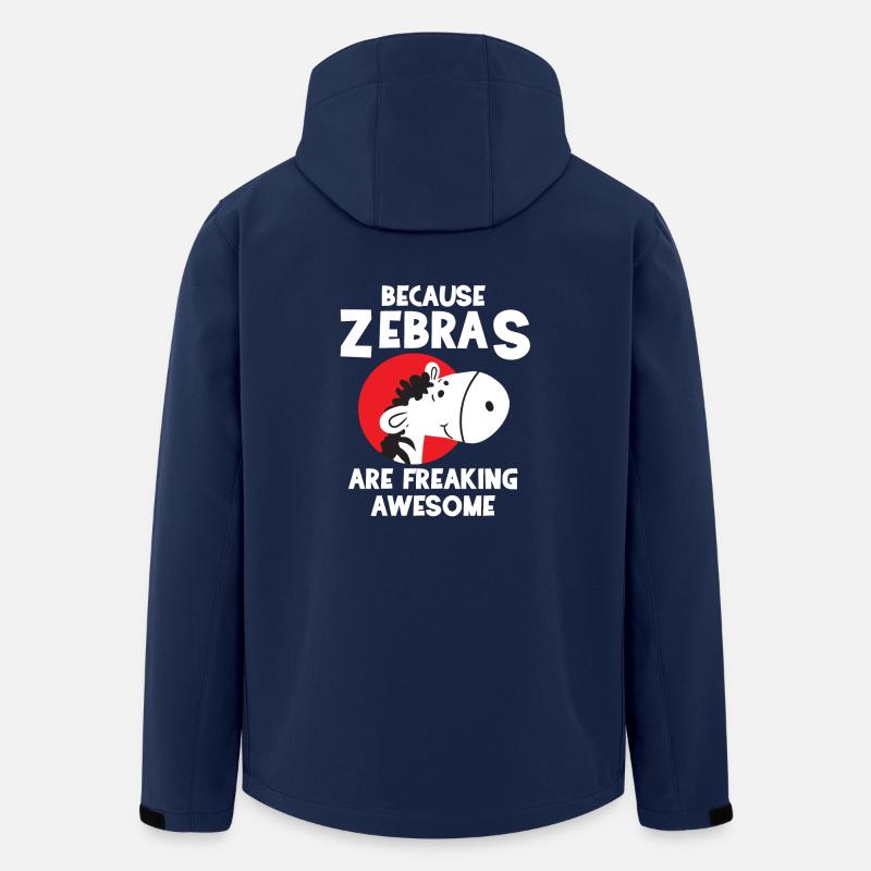 Zebra - Zebras - Zebrafan - Gift - Awesome - Men’s Recycled Softshell Jacket by Stanley/Stella - navy