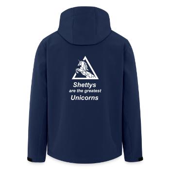 Shetty Shetland Pony Unicorn - Men’s Recycled Softshell Jacket by Stanley/Stella - navy - Back - AI Model Male 185 light (185cm)