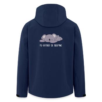 Koala - Koalas - Koala T-Shirt - Sleeping - Men’s Recycled Softshell Jacket by Stanley/Stella - navy - Back - AI Model Male 185 light (185cm)