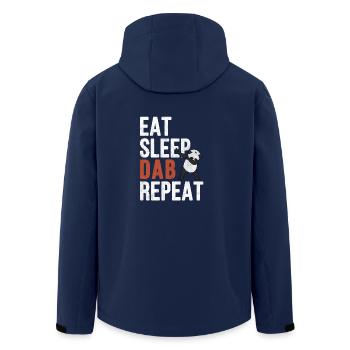 Essen Schlafen Dabben Wiederholen Geschenk - Recycelte Männer Softshell-Jacke von Stanley/Stella - Navy - Hinten - AI Model Male 185 light (185cm)