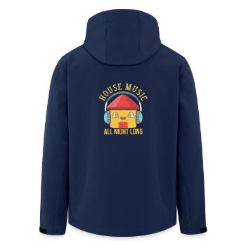 HOUSE MUSIC: House Music All Night Long - Men’s Recycled Softshell Jacket by Stanley/Stella - navy - Back - AI Model Male 185 light (185cm)