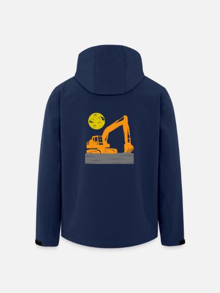 Bagger Bauarbeiter Baustelle Baggern Kinder - Recycelte Männer Softshell-Jacke von Stanley/Stella - Navy