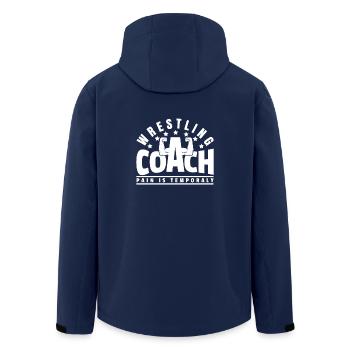 Wrestler Wrestling Coach Shirt Geschenk - Recycelte Männer Softshell-Jacke von Stanley/Stella - Navy - Hinten - AI Model Male 185 light (185cm)
