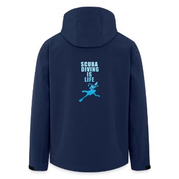 Scuba Diving Is Life - Recycelte Männer Softshell-Jacke von Stanley/Stella - Navy - Hinten - AI Model Male 185 light (185cm)