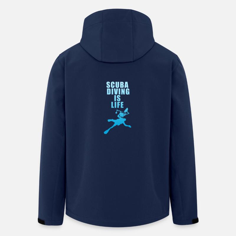 Scuba Diving Is Life - Recycelte Männer Softshell-Jacke von Stanley/Stella - Navy