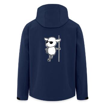 Schaf - Recycelte Männer Softshell-Jacke von Stanley/Stella - Navy - Hinten - AI Model Male 185 light (185cm)