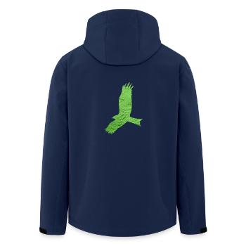 Greifvogel - Recycelte Männer Softshell-Jacke von Stanley/Stella - Navy - Hinten - AI Model Male 185 light (185cm)