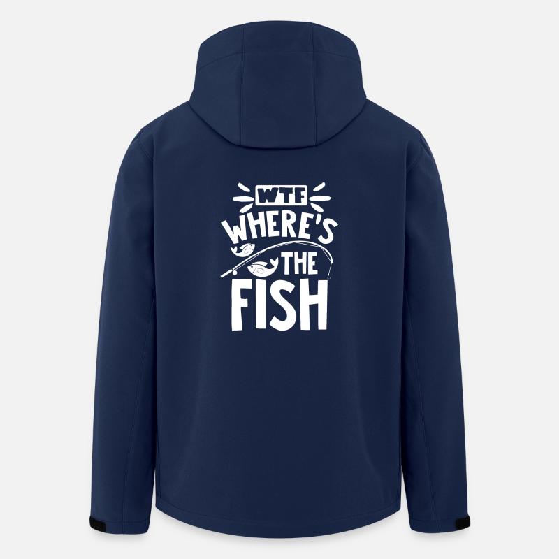 pêche - Veste softshell homme en polyester recyclé Stanley/Stella - marine