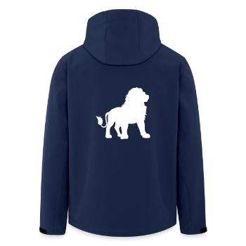 Lion Dad - Dad & Son Funny Matching - Men’s Recycled Softshell Jacket by Stanley/Stella - navy - Back - AI Model Male 185 light (185cm)