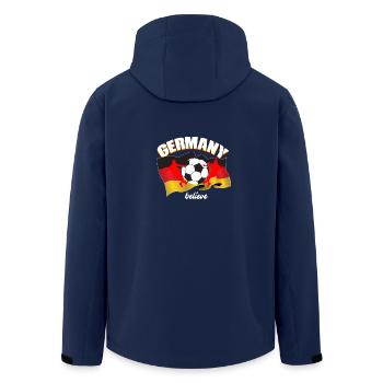 Deutschland - Recycelte Männer Softshell-Jacke von Stanley/Stella - Navy - Hinten - AI Model Male 185 light (185cm)