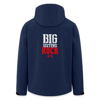 Große Schwestern Rocken - Gitarre Geschenk - Recycelte Männer Softshell-Jacke von Stanley/Stella - Navy - Hinten - AI Model Male 185 light (185cm)