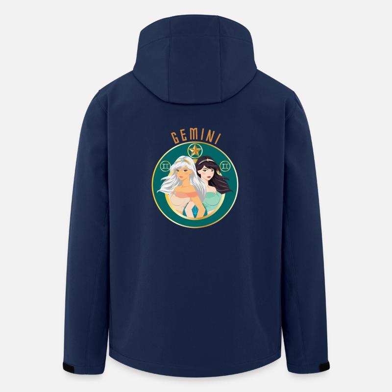 Zodiaque - Horoscope - Gémeaux - Cadeaux - Veste softshell homme en polyester recyclé Stanley/Stella - marine